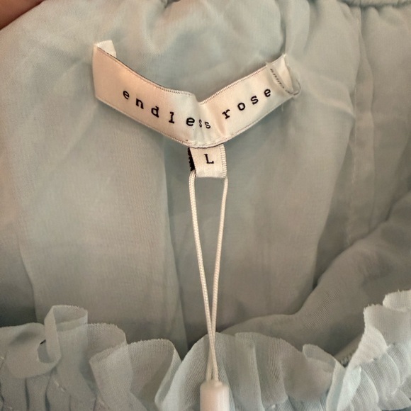 Anthropologie Light Blue Strapless Dress - Picture 4 of 5